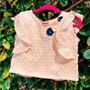 🔹 10/$25- Peppermint Lace Ruffle Detail‎ Blouse